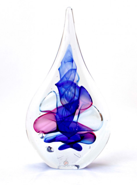 Loranto + Druppel plat groot, blauw-roze